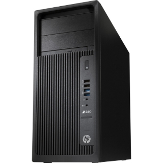 Picture of HP Z240 Workstation - 1 x Intel 3.40 GHz - 16 GB DDR4 SDRAM RAM - 256 GB SSD - Tower - Black