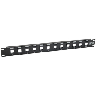 Picture of Tripp Lite 12-Port Keystone Blank Patch Panel RJ45 USB HDMI Cat5/Cat6 1URM