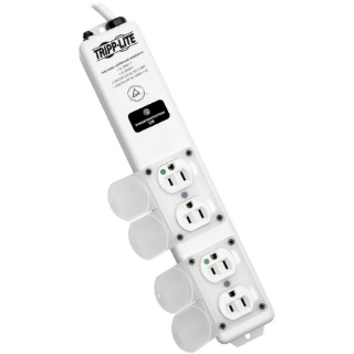 Picture of Tripp Lite Safe-IT Surge Protector Power Strip Medical Hospital Antimicrobial Metal 4 Outlet 15' Cord