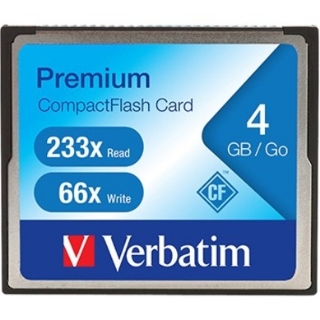 Picture of Verbatim 4GB 233X Premium CompactFlash Memory Card