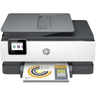 Picture of HP Officejet Pro 8025e Inkjet Multifunction Printer-Color-Copier/Fax/Scanner-29 ppm Mono/25 ppm Color Print-4800x1200 dpi Print-Automatic Duplex Print-20000 Pages-225 sheets Input-Color Flatbed Scanner-1200 dpi Optical Scan-Color Fax-Wireless LAN