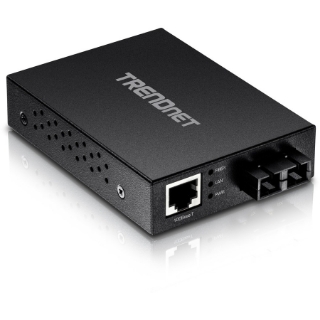 Picture of TRENDnet 100 Base-T to 100 Base-FX Multi-Mode SC Fiber Converter; Standalone; 10/100 Mbps Auto-MDIX Fast Ethernet Port; Fiber Networking up to 2 km (1.25miles); 200 Mbps Switching Capacity; TFC-FMSC