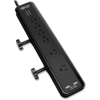 Picture of Tripp Lite Surge Protector Power Strip Desk Mount 120V USB 6 Outlet 6' Cord