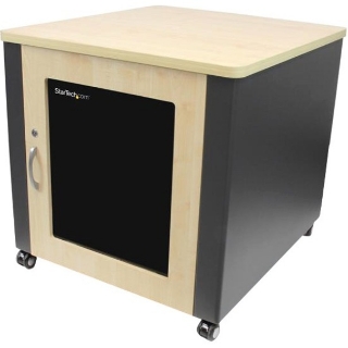 Picture of StarTech.com 12U Rack Enclosure Server Cabinet - 21.5 in. Deep - Quiet - Wood Finish