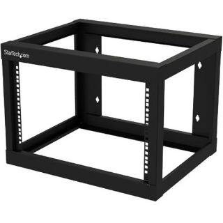Picture of StarTech.com 6U 19" Wall Mount Network Rack - 19" Deep Open Frame for Server Room AV/Data/Patch Panel/IT/Computer Equipment w/Cage Nuts