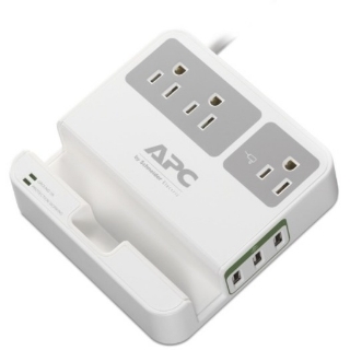 Picture of APC by Schneider Electric Essential SurgeArrest, 3 Outlets, 3 USB Charging Ports, 120V