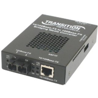 Picture of Transition Networks 10/100 Bridging 10/100Base-TX to 100Base-FX Media Converter