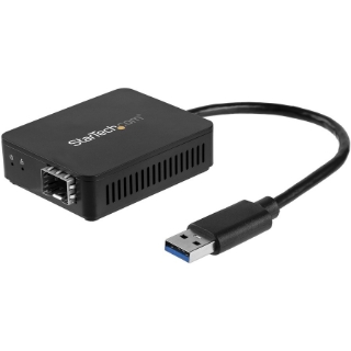 Picture of StarTech.com USB 3.0 to Fiber Optic Converter - USB to Open SFP Adapter - Gigabit Network Adapter Multi Mode(MMF)/Single Mode Fiber(SMF)