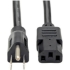 Picture of Tripp Lite 6ft Computer Power Cord Cable 5-15P to C13 Heavy Duty 15A 14AWG 6'