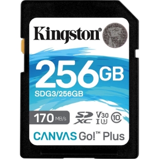 Picture of Kingston Canvas Go! Plus 256 GB Class 10/UHS-I (U3) SDXC - 1 Pack