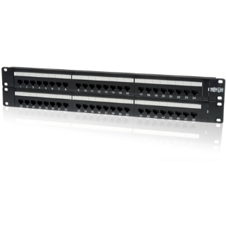 Picture of Tripp Lite 48-Port Cat5e Cat5 Rackmount Patch Panel 568B 110 Punch 2URM TAA