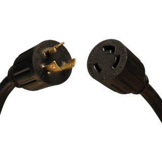 Picture of Tripp Lite 8ft Power Cord Extension Cable L6-30P to L6-30R Heavy Duty 30A 10AWG 8'