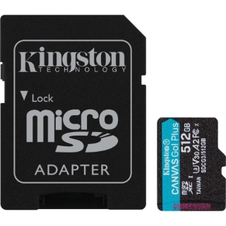 Picture of Kingston Canvas Go! Plus 512 GB Class 10/UHS-I (U3) microSDXC