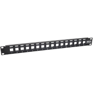 Picture of Tripp Lite 16-Port Keystone Blank Patch Panel RJ45 USB HDMI Cat5/Cat6 1URM