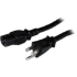 Picture of StarTech.com 8ft (2.4m) Heavy Duty Power Cord, NEMA5-15P to C15, 15A 125V, 14AWG, Replacement AC Computer PC Power Supply Cable