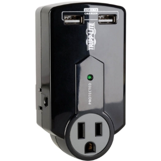 Picture of Tripp Lite Travel Surge 3 Outlet USB Charger Tablet Smartphone Ipad Iphone