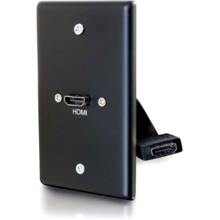 Picture of C2G Single Gang Wall Plate with HDMI Pigtail Black