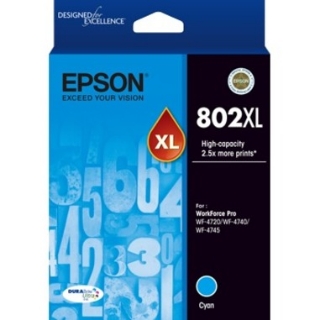 Picture of Epson DURABrite Ultra 802XL Original Ink Cartridge - Cyan