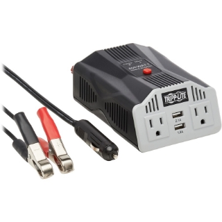 Picture of Tripp Lite Ultra-Compact Car Inverter 400W 12V DC to 120V AC 2 UBS Charging Ports 2 Outlets