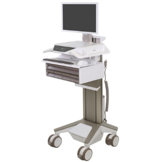 Picture of Ergotron CareFit Pro Electric Lift Cart, LiFe Powered, 5 Drawers (4x1+1), US/CA/MX