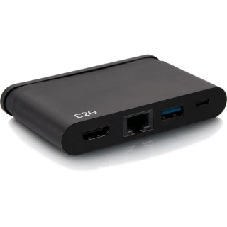 Picture of C2G USB C Dock with HDMI, USB, Ethernet, USB C & Power Delivery up to 100W