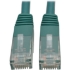 Picture of Tripp Lite Cat6 Cat5e Gigabit Molded Patch Cable RJ45 M/M 550MHz Green 20ft