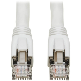 Picture of Tripp Lite Cat8 Patch Cable 25G/40G Certified Snagless M/M PoE White 50ft