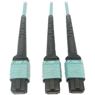 Picture of Tripp Lite Multimode Fiber Optic Cable 24F MTP/MPO-PC to x2 12F MTP/MPO-PC F/F 1M