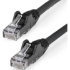 Picture of StarTech.com 3m(10ft) CAT6 Ethernet Cable, LSZH (Low Smoke Zero Halogen) 10 GbE Snagless 100W PoE UTP RJ45 Black Network Patch Cord, ETL