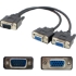 Picture of VGA Male to 2xVGA Female Black Adapter For Resolution Up to 1920x1200 (WUXGA)