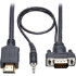 Picture of Tripp Lite HDMI to VGA Adapter Converter Cable Active + 3.5mm M/M 1080p 3ft 3'
