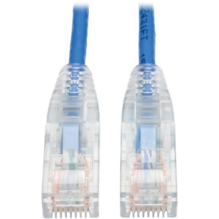 Picture of Tripp Lite 1ft Cat6 Gigabit Snagless Molded Slim UTP Patch Cable RJ45 M/M Blue 1'