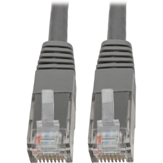 Picture of Tripp Lite Cat6 Cat5e Gigabit Molded Patch Cable RJ45 M/M 550MHz Gray 50ft 50'