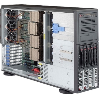 Picture of Supermicro SuperServer 8048B-C0R4FT Barebone System - 4U Tower - Socket R1 LGA-2011 - 4 x Processor Support