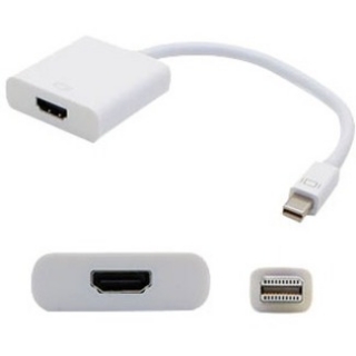 Picture of 5PK Mini-DisplayPort 1.1 Male to HDMI 1.3 Female White Adapters For Resolution Up to 2560x1600 (WQXGA)
