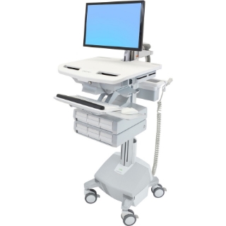 Picture of Ergotron StyleView Electric Lift Cart with LCD Arm, LiFe Powered, 6 Drawers (3x2)