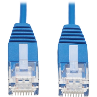 Picture of Tripp Lite Cat6a 10G Certified Molded Ultra-Slim UTP Ethernet Cable (RJ45 M/M), Blue, 3 ft.