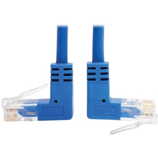 Picture of Tripp Lite Cat6 Ethernet Cable Up/Down Angled UTP Slim Molded M/M Blue 7ft