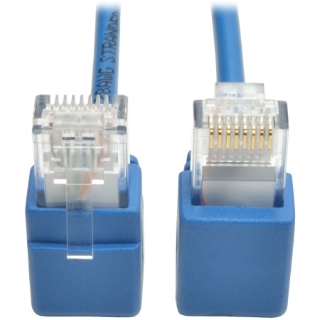 Picture of Tripp Lite Cat6 Gigabit Snagless Molded Slim UTP Patch Cable Right Angle 1'