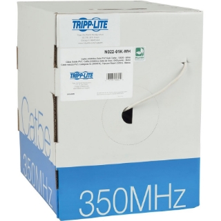 Picture of Tripp Lite 1000ft PVC CMR CAT5E CAT5 SOLID UTP BULK CABLE WHITE 1000'