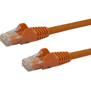 Picture of StarTech.com 10ft CAT6 Ethernet Cable - Orange Snagless Gigabit - 100W PoE UTP 650MHz Category 6 Patch Cord UL Certified Wiring/TIA