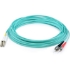 Picture of AddOn 4m LC (Male) to ST (Male) Aqua OM3 Duplex Fiber OFNR (Riser-Rated) Patch Cable