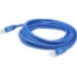 Picture of AddOn 0.5ft RJ-45 (Male) to RJ-45 (Male) Blue Cat6A Straight Shielded Twisted Pair PVC Copper Patch Cable