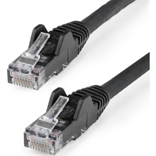 Picture of StarTech.com 7ft (2m) CAT6 Ethernet Cable, LSZH (Low Smoke Zero Halogen) 10 GbE Snagless 100W PoE UTP RJ45 Black Network Patch Cord, ETL