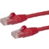 Picture of StarTech.com 8ft CAT6 Ethernet Cable - Red Snagless Gigabit - 100W PoE UTP 650MHz Category 6 Patch Cord UL Certified Wiring/TIA