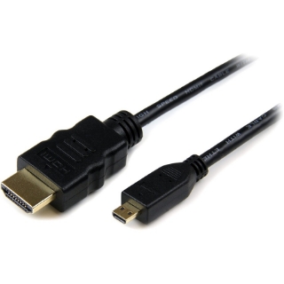 Picture of StarTech.com 3m Micro HDMI to HDMI Cable with Ethernet, 4K High Speed Micro HDMI Type-D Device to HDMI Monitor Adapter/Converter Cord