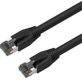 Picture of Axiom 35FT CAT8 2000mhz S/FTP Shielded Patch Cable Snagless Boot (Black)