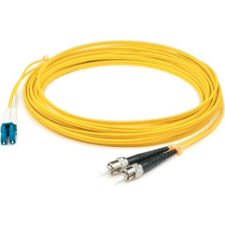 Picture of AddOn 38m LC (Male) to ST (Male) Straight Yellow OS2 Duplex LSZH Fiber Patch Cable