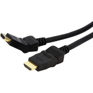 Picture of StarTech.com 6ft Swivel HDMI Cable, 4K 30Hz High Speed Rotating UHD HDMI Cord, HDMI 1.4 Pivot Cable with 180&deg; Swivel Connector M/M