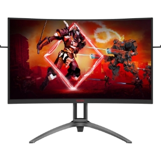 Picture of AOC AGON AG323QCX2 31.5" WQHD Curved Screen WLED Gaming LCD Monitor - 16:9 - Black, Gray